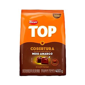 Cobertura em Gotas Meio Amargo - Top - 400g - 1 unidade - Harald - Rizzo