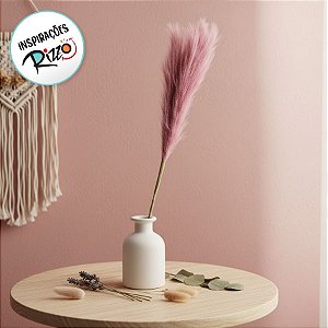 Galho Pampa Permanente - 45cm - Rosa - 1 unidade - Rizzo