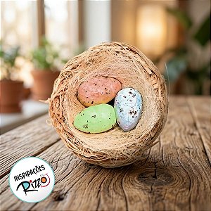 Porta Guardanapo Ninho com Ovos - 2 unidades - Cromus - Rizzo