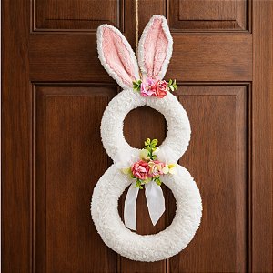 Coelho Guirlanda Decorativo - Branco - 1 unidade - Cromus - Rizzo