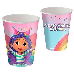 Copo de Papel 200ml - A Casa Magica da Gabby - 8 unidades - FestColor - Rizzo