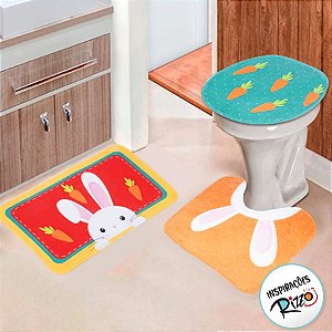 Kit para Banheiro - Coelhinho de Veludo - 1 unidade - Cromus - Rizzo