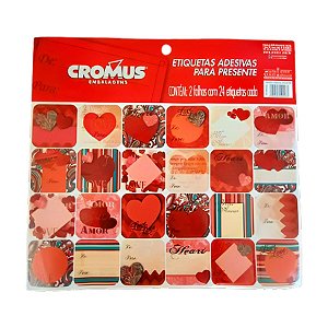 Etiqueta Adesiva para Presente - Amanda - 48 unidades - Cromus - Rizzo