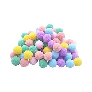 Pompom Colorido Candy Colors 8mm - 100 unidades - Rizzo