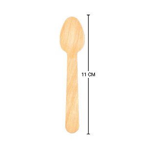 Colher de Bambu Lisa - 11cm - 1 unidade - Rizzo