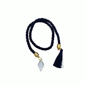 Cordão Decorativo - Azul Marinho Pingente e Pompom - 32cm - 1 unidade - Rizzo