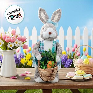 Coelha Decorativa em Pé Saia Tifanny - P - 1 unidade - Cromus - Rizzo