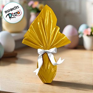 Saco Express 35x35cm para Ovos de 250g a 350g - Ouro Fosco Metalizado - 5 unidades - Cromus - Rizzo