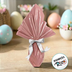 Saco Express 32x32cm Para Ovos de 150g a 250g - Rosê Gold Metalizado - 5 unidades - Cromus - Rizzo