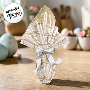 Saco Express 39x39cm para Ovos de 350g a 500g - Styllo Chocolux Marfim - 5 unidades - Cromus - Rizzo