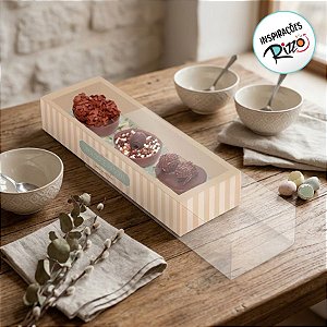 Caixa Luva Moldura para 3 Meio Ovos de 50g - Breeze - 1 unidade - Cromus - Rizzo