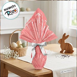 Saco Express 35x35cm para Ovos de 250g a 350g - Styllo Chocolux Rosa - 5 unidades - Cromus - Rizzo