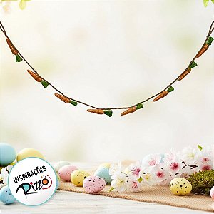 Cordão de Cenouras Decorativos - 1,85mx5cm - 1 unidade - Cromus - Rizzo