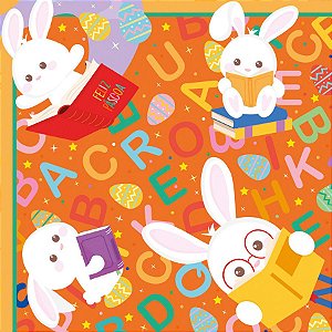 Saco Express 24x24cm para Ovos de 100g a 150g - ABC Laranja - 25 unidades - Cromus - Rizzo
