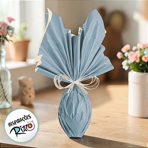 Folha para Ovos de Páscoa Double Face Acetinado Mediterrânea/Baunilha 69x89 - 5 unidades - Cromus - Rizzo