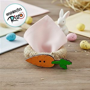 Porta Guardanapo Anel de Juta - Cenoura - 5cm - 1 unidade - Rizzo