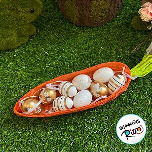Cenoura de Páscoa Porta Objetos - 21cm - 1 unidade - Rizzo