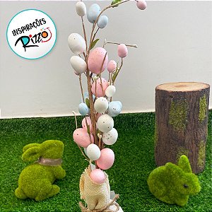 Mini Árvore de Ovos Decorativa de Páscoa - 50cm - 1 unidade - Rizzo
