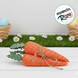 Maço com 3 Cenouras de Tecido - 30x12cm - 1 unidade - Cromus - Rizzo