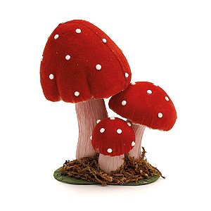 Cogumelos Decorativo - 16cm - 1 unidade - Cromus - Rizzo
