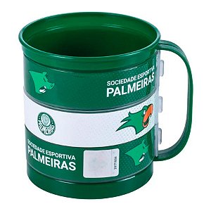 Caneca Divertida Palmeiras - 360 ml - 1 unidade - Plasútil - Rizzo