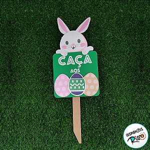 Mini Placa Jardim Caça aos Ovos - 1 unidade - Rizzo