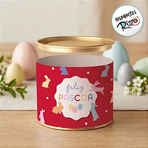 Lata para Doces Rígida Feelings Coelhos - 1 unidade - Cromus - Rizzo