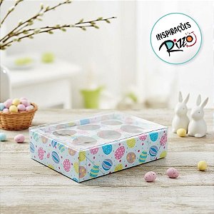 Caixa Base Brigadeiro - Páscoa Branca - N1 (9cm x12cm x4cm) - 5 unidades - Assk - Rizzo