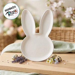 Bandeja Decorativa - Coelho Branco - 1 unidade - Rizzo