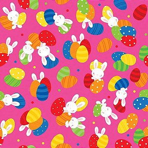 Folha para Ovos de Páscoa Mundo Dos Ovos Rosa 69x89cm - 25 unidades - Cromus - Rizzo