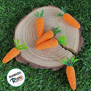 Mini Cenoura Decorativa Bolinhas - 7cm - 6 unidades - Rizzo