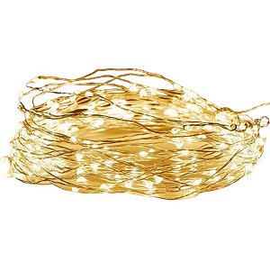 Cordão de LED Fio de Fada Amarelo - 90cm - 1 unidade - Rizzo