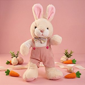 Coelho de Pelúcia Gravata Borboleta Colorida - 33cm - 1 unidade - Rizzo