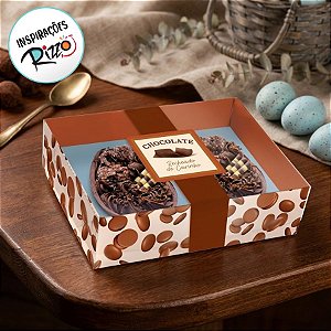 Caixa Pratice Para 2 Meio Ovos de 50g - Cobertura - 6 unidades - Cromus - Rizzo