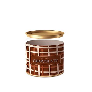 Lata para Doces Rígida - Sempre Chocolate - 1 unidade - Cromus - Rizzo