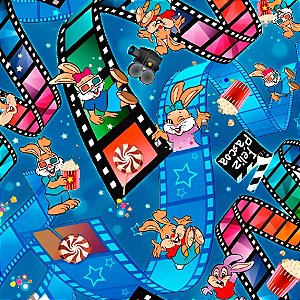 Saco Express 24x24cm para Ovos de 100g a 150g - Cinema Azul - 5 unidades - Cromus - Rizzo
