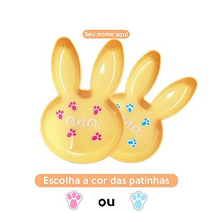 Bandeja Coelho Personalizado com Nome - Amarelo - 1 unidade - Rizzo