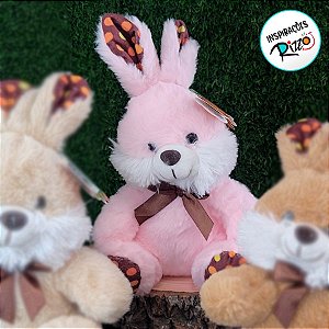 Coelho de Pelúcia Rosa - 21cm - 1 unidade - Rizzo