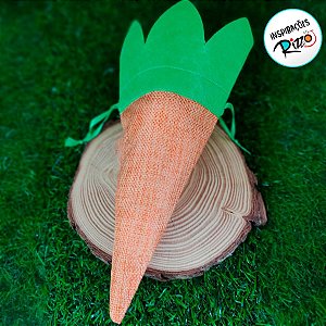 Bolsinha Cone de Cenoura de Páscoa - 25cm - 1 unidade - Cromus - Rizzo