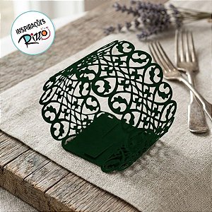 Porta Guardanapo Verde Rústico - Casamento - 6 unidades - Cromus - Rizzo