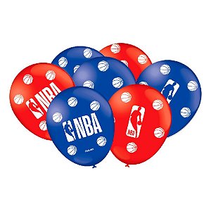 Balão de Festa Decorado Especial 9" 23cm - NBA - 25 unidades - FestColor - Rizzo