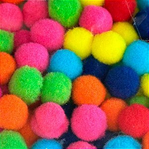 Pompom Decorativo Colorido 10mm  - 100 unidades - Rizzo