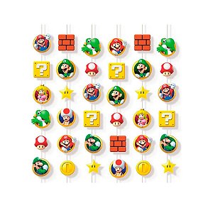 Cortina Decorativa - Super Mario - 6 unidades - Cromus - Rizzo