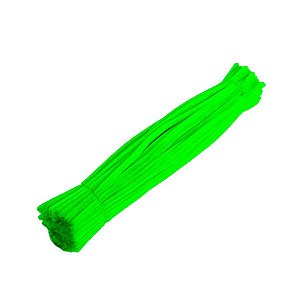 Haste de Chenille 30cm - Verde Bandeira - 100 unidades - Rizzo
