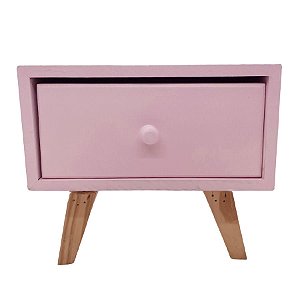 Mesinha com Gaveta MDF - Rosa - 17,5x20cm - 1 unidade - Rizzo