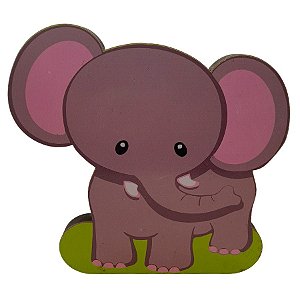 Enfeite MDF -  Elefante Bebê - 20,5cm - 1 unidade - Rizzo