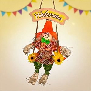 Enfeite para Pendurar - Espantalho Laranja - 1 unidade - Rizzo