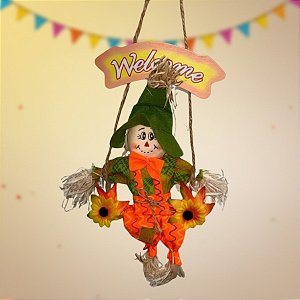 Enfeite para Pendurar - Espantalho Verde - 1 unidade - Rizzo