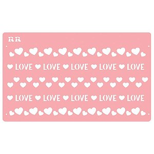 Stencil Love, Love - Ref.3042 - 30x18cm - 1 unidade - RR Cortadores - Rizzo