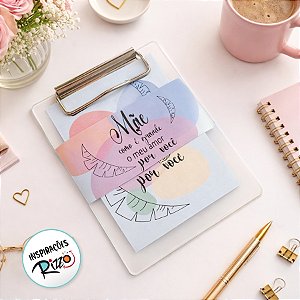 Bloco para Anotação com Prancheta - Mãe Como é Grande o Meu Amor Por Você - 9,5x13,5cm - 1 unidade - Rizzo